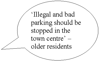 Oval Callout: ‘Illegal and bad parking should be stopped in the town centre’ – older residents